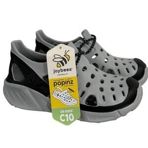 Joybees Kids Skate Sneaker Slip On EVA Water Shoe Gray Black Comfort Sz C10 NWT